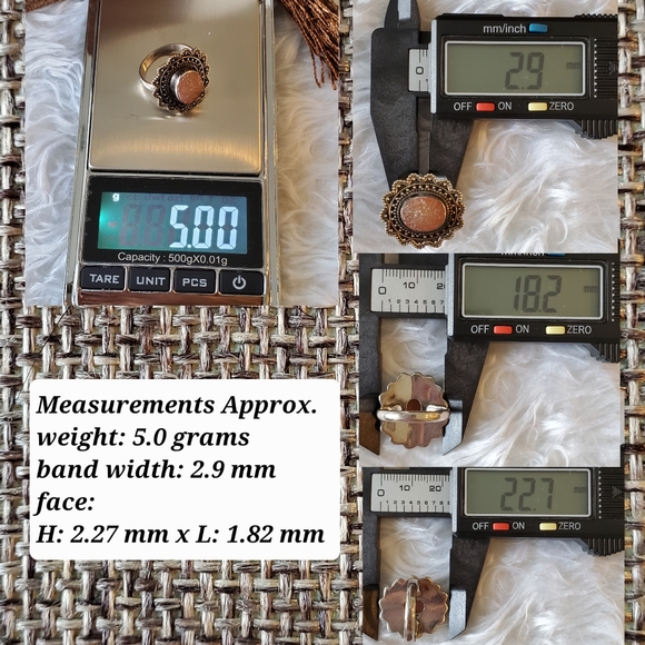 NEW 925 Autumn SunBurst Druzy Ring - Picture 5 of 6